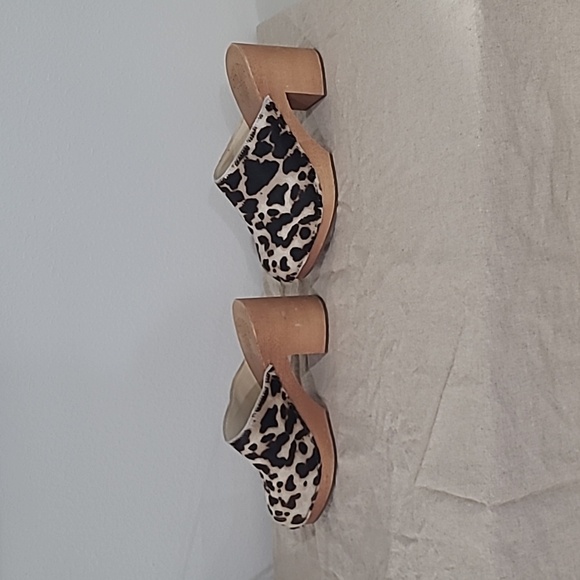 Charlotte Stone wood Marlo Clogs in Miaou (Dyed Pony Hair Animal Print) 41 10 - Picture 4 of 16